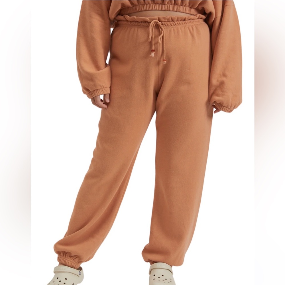DONNI. Vintage Fleece Gem Sweatpant Joggers in Color Penny Size XS NEW with Tags